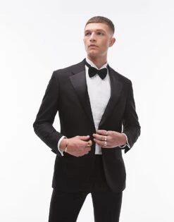 Topman Skinny Tux Suit In Black 9 Topman Skinny Tux Suit In Black -Daily Wardrobe Shop 207192157 1 black 1