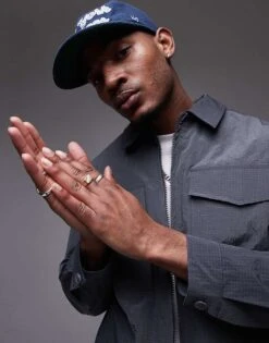 Topman Lightweight Ripstop Jacket In Grey For Men -Daily Wardrobe Shop 207213842 3