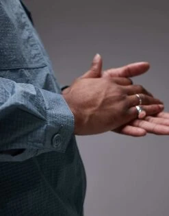 Topman Lightweight Ripstop Jacket In Blue For Men -Daily Wardrobe Shop 207213843 3