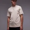 Topman Oversized Fit T-shirt In Stone For Men -Daily Wardrobe Shop 207298535 1 stone