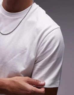 Topman 3 Pack Regular Fit T-shirt In White For Men -Daily Wardrobe Shop 207298575 3