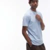 Topman Regular Fit T-shirt In Blue For Men Light Blue -Daily Wardrobe Shop 207298647 1 lightblue