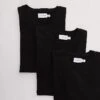 Topman 3 Pack Regular Fit T-shirt In Black For Men -Daily Wardrobe Shop 207298655 1 black