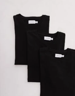 Topman 3 Pack Regular Fit T-shirt In Black For Men