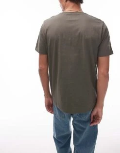 Topman 5 Pack Regular Fit T-shirt In Black, White, Grey, Khaki And Light Blue For Men Multi -Daily Wardrobe Shop 207298679 3