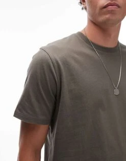 Topman 5 Pack Regular Fit T-shirt In Black, White, Grey, Khaki And Light Blue For Men Multi -Daily Wardrobe Shop 207298679 4