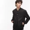 Topman Lightweight Bomber Jacket In Black For Men 1 Topman Lightweight Bomber Jacket In Black For Men -Daily Wardrobe Shop 207334605 1 black