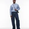 Topman Baggy Jeans In Mid Wash Blue For Men -Daily Wardrobe Shop 207375806 1 blue