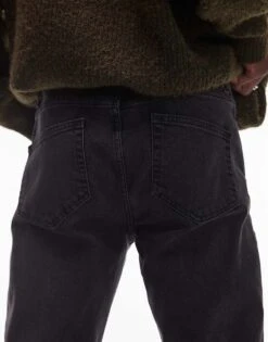 Topman Stretch Skinny Jeans In Washed Black For Men -Daily Wardrobe Shop 207375822 4