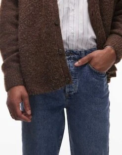 Topman Straight Jeans In Mid Wash Blue For Men -Daily Wardrobe Shop 207375846 5