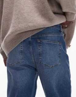 Topman Stretch Taper Jeans In Mid Wash Blue For Men 11 Topman Stretch Taper Jeans In Mid Wash Blue For Men -Daily Wardrobe Shop 207375862 4