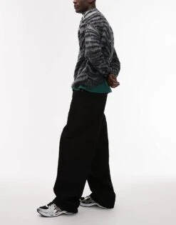 Topman Baggy Jeans In Black For Men -Daily Wardrobe Shop 207375878 3