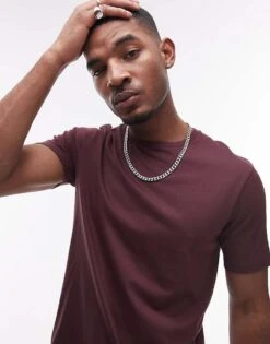 Topman Regular Fit T-shirt In Brown For Men