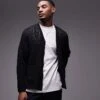 Topman Knitted Crochet Cardigan In Black For Men -Daily Wardrobe Shop 207466534 1 black