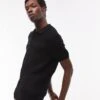 Topman Knitted Ladder Crochet Polo In Black For Men -Daily Wardrobe Shop 207466622 1 black