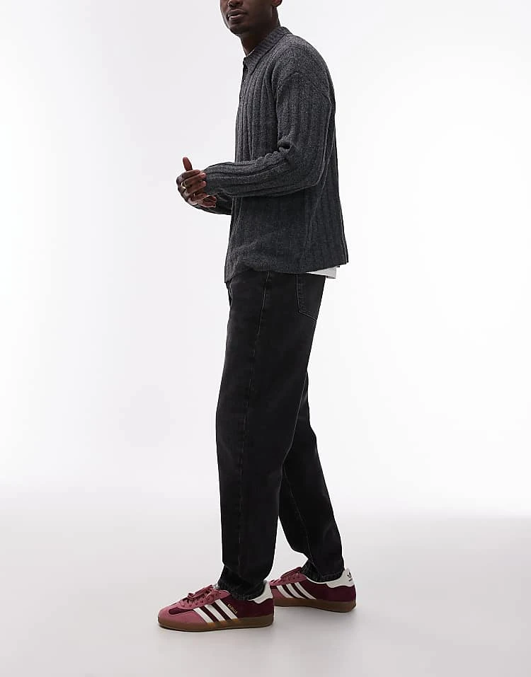 Topman Taper Jeans In Washed Grey For Men 5 Topman Taper Jeans In Washed Grey For Men - Image 3