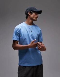 Topman Regular Fit T-shirt In Blue For Men