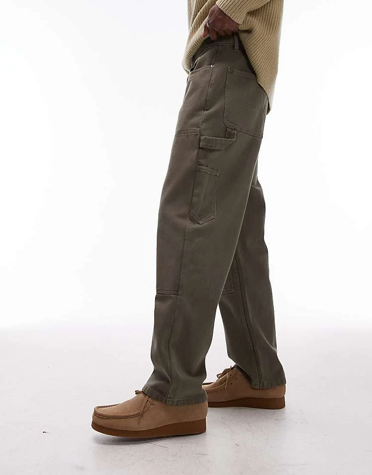 Topman Twill Carpenter Trouser In Black For Men 8 Topman Twill Carpenter Trouser In Black For Men - Image 6