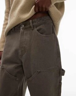 Topman Twill Carpenter Trouser In Black For Men 10 Topman Twill Carpenter Trouser In Black For Men -Daily Wardrobe Shop 207519891 3