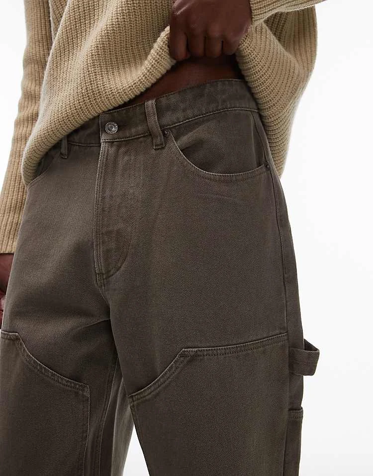 Topman Twill Carpenter Trouser In Black For Men 5 Topman Twill Carpenter Trouser In Black For Men - Image 3