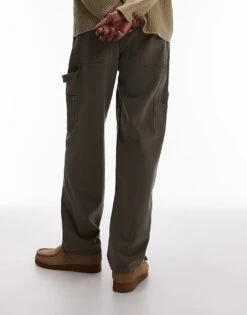 Topman Twill Carpenter Trouser In Black For Men 11 Topman Twill Carpenter Trouser In Black For Men -Daily Wardrobe Shop 207519891 4