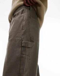 Topman Twill Carpenter Trouser In Black For Men 12 Topman Twill Carpenter Trouser In Black For Men -Daily Wardrobe Shop 207519891 5