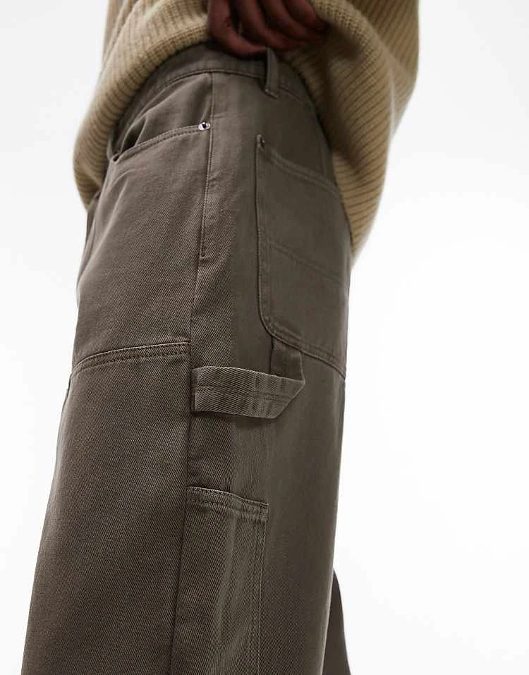 Topman Twill Carpenter Trouser In Black For Men 7 Topman Twill Carpenter Trouser In Black For Men - Image 5