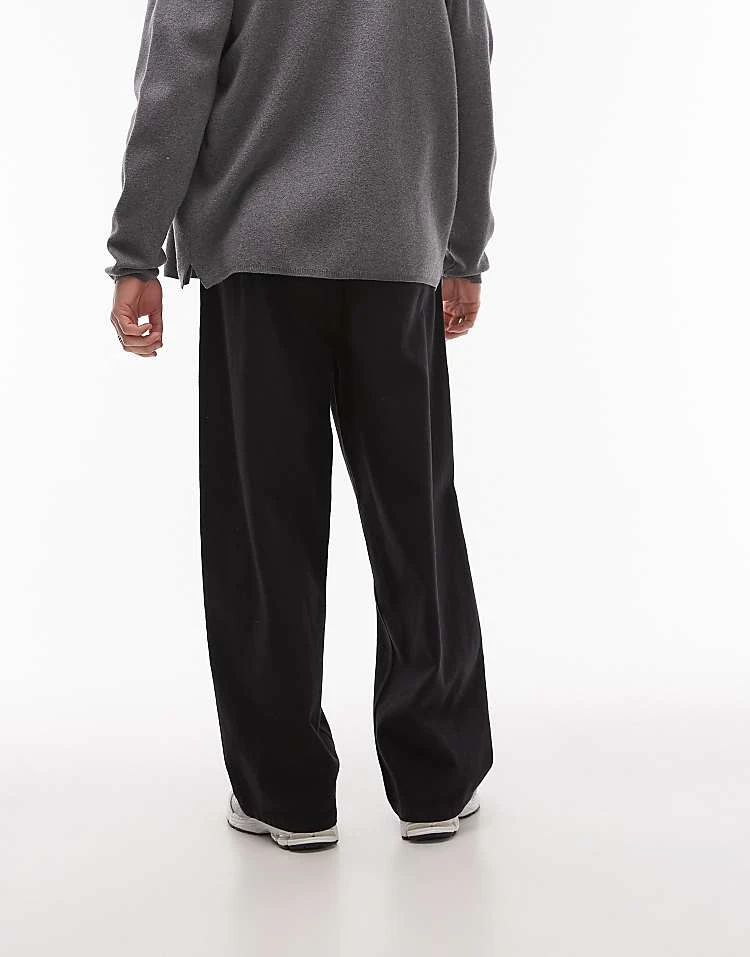 Topman Twill Pull On Trousers In Washed Black For Men 4 Topman Twill Pull On Trousers In Washed Black For Men - Image 2
