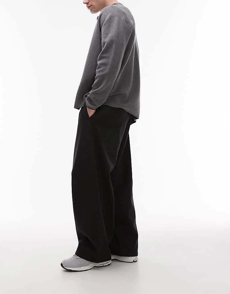 Topman Twill Pull On Trousers In Washed Black For Men 7 Topman Twill Pull On Trousers In Washed Black For Men - Image 5