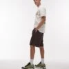 Topman Washed Cotton Shorts In Brown For Men 2 Topman Washed Cotton Shorts In Brown For Men -Daily Wardrobe Shop 207519937 1 brown
