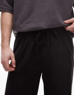 Topman Twill Washed Trousers In Black For Men -Daily Wardrobe Shop 207520295 3