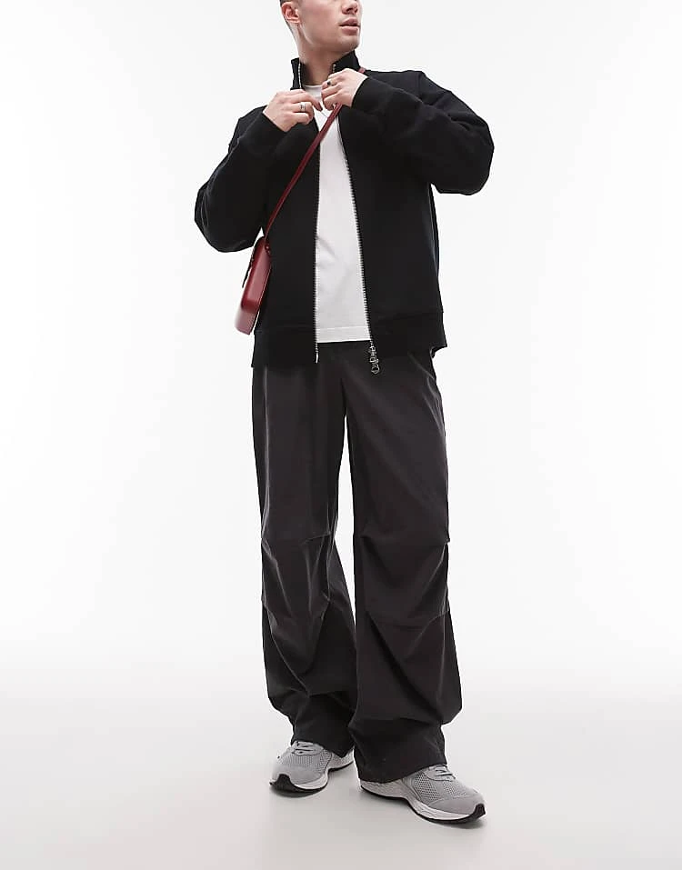 Topman Twill Washed Trousers In Grey For Men 4 Topman Twill Washed Trousers In Grey For Men - Image 2