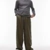 Topman Casual Linen Blend Relaxed Trousers In Khaki For Men 1 Topman Casual Linen Blend Relaxed Trousers In Khaki For Men -Daily Wardrobe Shop 207520504 1 khaki