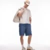 Topman Elasticated Denim Short In Mid Wash For Men -Daily Wardrobe Shop 207531646 1 midwash