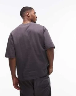 Topman Oversized Fit Linen Blend Short In Charcoal For Men 10 Topman Oversized Fit Linen Blend Short In Charcoal For Men -Daily Wardrobe Shop 207550958 4