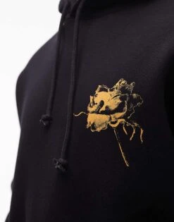 Topman Oversized Fit Hoodie With Front And Back Roses Scribbles Print In Black For Men -Daily Wardrobe Shop 207621443 3