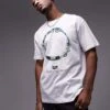 Topman Oversized Fit T-shirt With Oasis Print In White For Men -Daily Wardrobe Shop 207621500 1 white