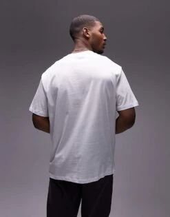 Topman Oversized Fit T-shirt With Oasis Print In White For Men -Daily Wardrobe Shop 207621500 3