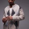 Topman Round Collared Cardigan In Beige Argyle For Men -Daily Wardrobe Shop 207655996 1 beigeargyle