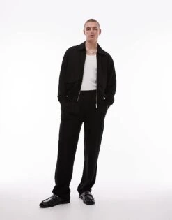 Topman Premium Twill Shacket And Jogger In Black -Daily Wardrobe Shop 207695384 1 black 1