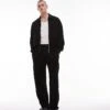 Topman Premium Twill Shacket And Jogger In Black -Daily Wardrobe Shop 207695428 2