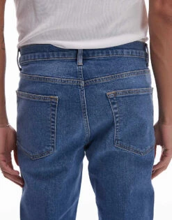Topman Stretch Skinny Jean In Mid Wash Blue For Men -Daily Wardrobe Shop 207710510 4