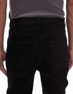 Topman Stretch Taper Jean In Black For Men -Daily Wardrobe Shop 207710526 4