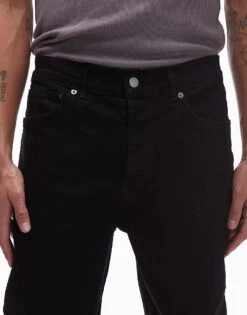 Topman Stretch Taper Jean In Black For Men -Daily Wardrobe Shop 207710526 5