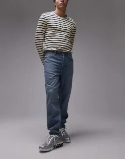 Topman Rigid Taper Jean In Mid Wash For Men -Daily Wardrobe Shop 207710527 1 midwash 1