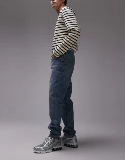 Topman Rigid Taper Jean In Mid Wash For Men -Daily Wardrobe Shop 207710527 3