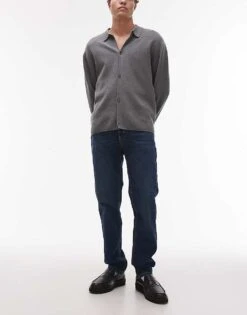 Topman Stretch Slim Jean In Dark Wash Blue For Men Mid Wash Blue -Daily Wardrobe Shop 207710557 1 midwashblue 1