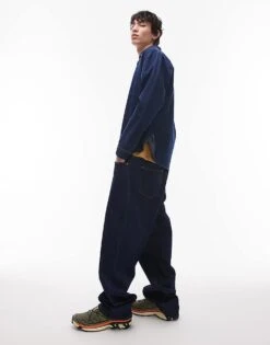 Topman Rigid Baggy Jean In Raw For Men -Daily Wardrobe Shop 207711149 3