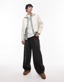 Topman Rigid Baggy Jean In Washed Black For Men -Daily Wardrobe Shop 207711164 1 washedblack 1