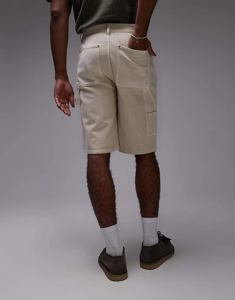 Topman Carpenter Short In Ecru For Men 5 Topman Carpenter Short In Ecru For Men - Image 3